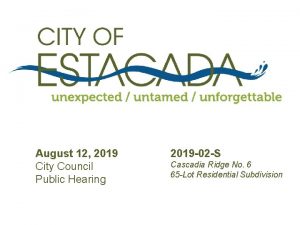 August 12 2019 City Council Public Hearing 2019