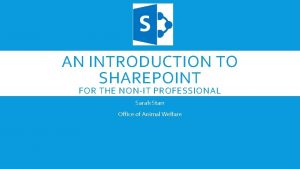 Introduction to sharepoint online