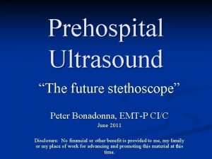 Best prehospital stethoscope