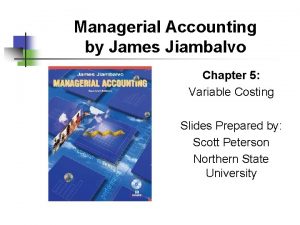 Managerial accounting chapter 5