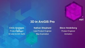 3 D in Arc GIS Pro Chris Andrews