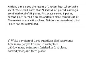 A friend emails you the results of a recent high school