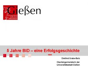 5 Jahre BID eine Erfolgsgeschichte von Dietlind GrabeBolz