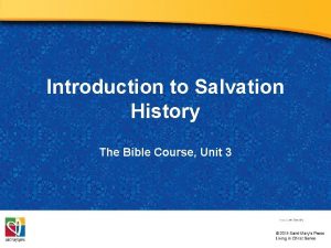 Salvation history examples