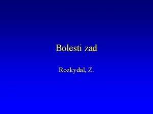 Bolesti zad Rozkydal Z Bolesti zad I vertebrogenn