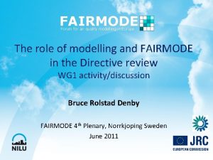 FAIRMODE Forum for air quality modelling in Europe