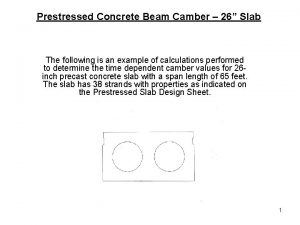 Camber prestressed concrete