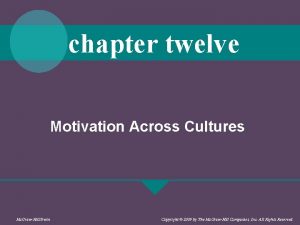 Content theories of motivation Content theories of motivation