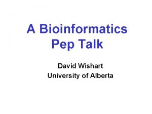 David wishart university of alberta David wishart university of alberta