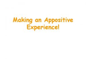 Appositive phrases