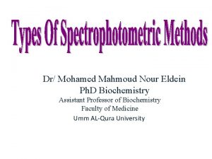 Dr Mohamed Mahmoud Nour Eldein Ph D Biochemistry