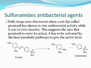 Sulfonamides mechanism of action