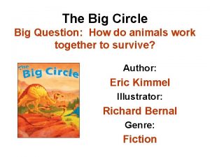 The Big Circle Big Question How do animals