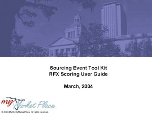 Sourcing Event Tool Kit RFX Scoring User Guide