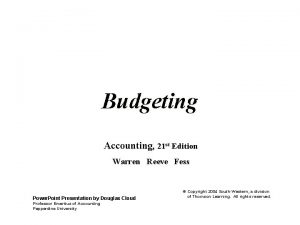 Warren reeve fess accounting edition 21