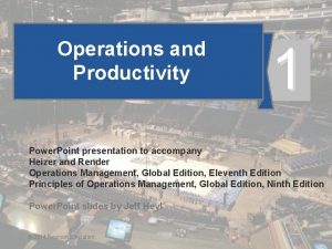 Operations and Productivity 1 Power Point presentation to