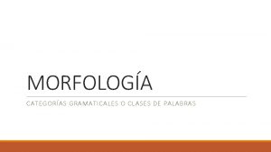 Adjetivos sinteticos