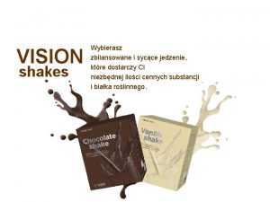 VISION shakes Wybierasz zbilansowane i sycce jedzenie ktre