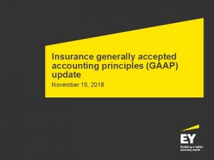 Insurance generally accepted accounting principles GAAP update November