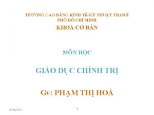 TRNG CAO NG KINH TK THUT THNH PH TRNG CAO NG KINH TK THUT THNH PH