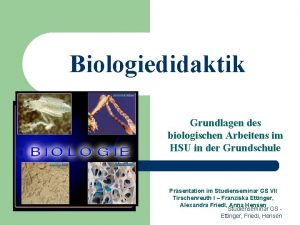 Biologiedidaktik grundlagen und methoden