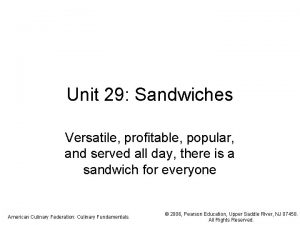 Unit 29 quiz food