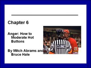 Chapter 6 Anger How to Moderate Hot Buttons