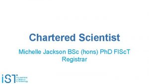 Chartered scientist