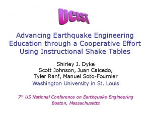 Advancing Earthquake Engineering Education through a Cooperative Effort