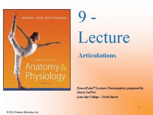 9 Lecture Articulations Power Point Lecture Presentations prepared