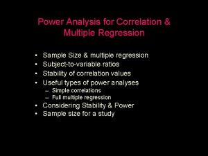 Sample size for multiple regression