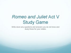 Falling action romeo and juliet