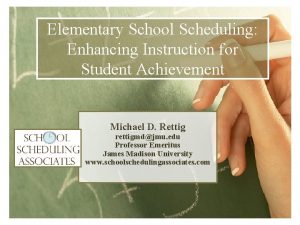 Parallel block scheduling for elementary schools