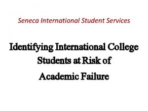 International student services seneca