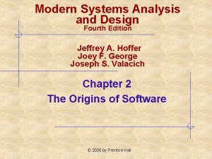 Modern Systems Analysis and Design Fourth Edition Jeffrey