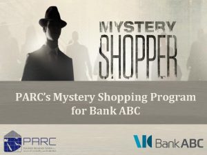 Mystery shopping scenario examples