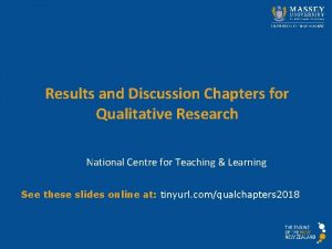 Results and discussion in qualitative research