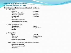 Resep obat puyer