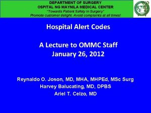 Ospital ng maynila surgery department