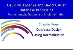 David M Kroenke and David J Auer Database