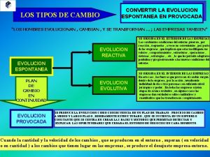 LOS TIPOS DE CAMBIO CONVERTIR LA EVOLUCION ESPONTANEA