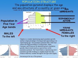 Demographic transition model population pyramids