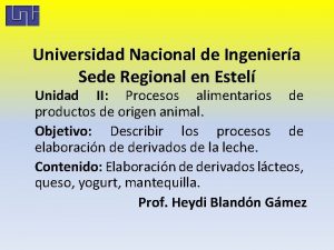 Universidad Nacional de Ingeniera Sede Regional en Estel