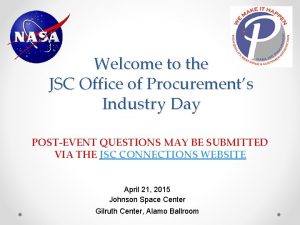 Welcome to the JSC Office of Procurements Industry