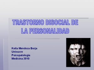 Keila Mendoza Borja Unisucre Psicopatologia Medicina 2010 Trastorno