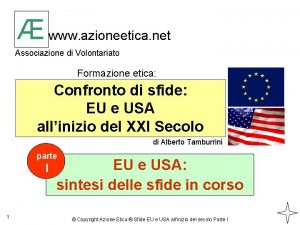 www azioneetica net Associazione di Volontariato Formazione etica