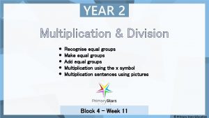 Recognise equal groups year 2
