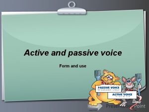 How to know active and passive voice