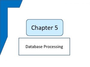 Chapter 5 Database Processing This Could Happen to