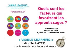 Les facteurs d'apprentissage